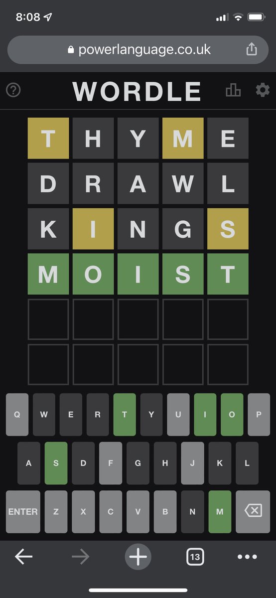 PennySRosenberg's tweet image. Anyone else actively try not to get the letters in the right place until the end? #geekalert #mymethod