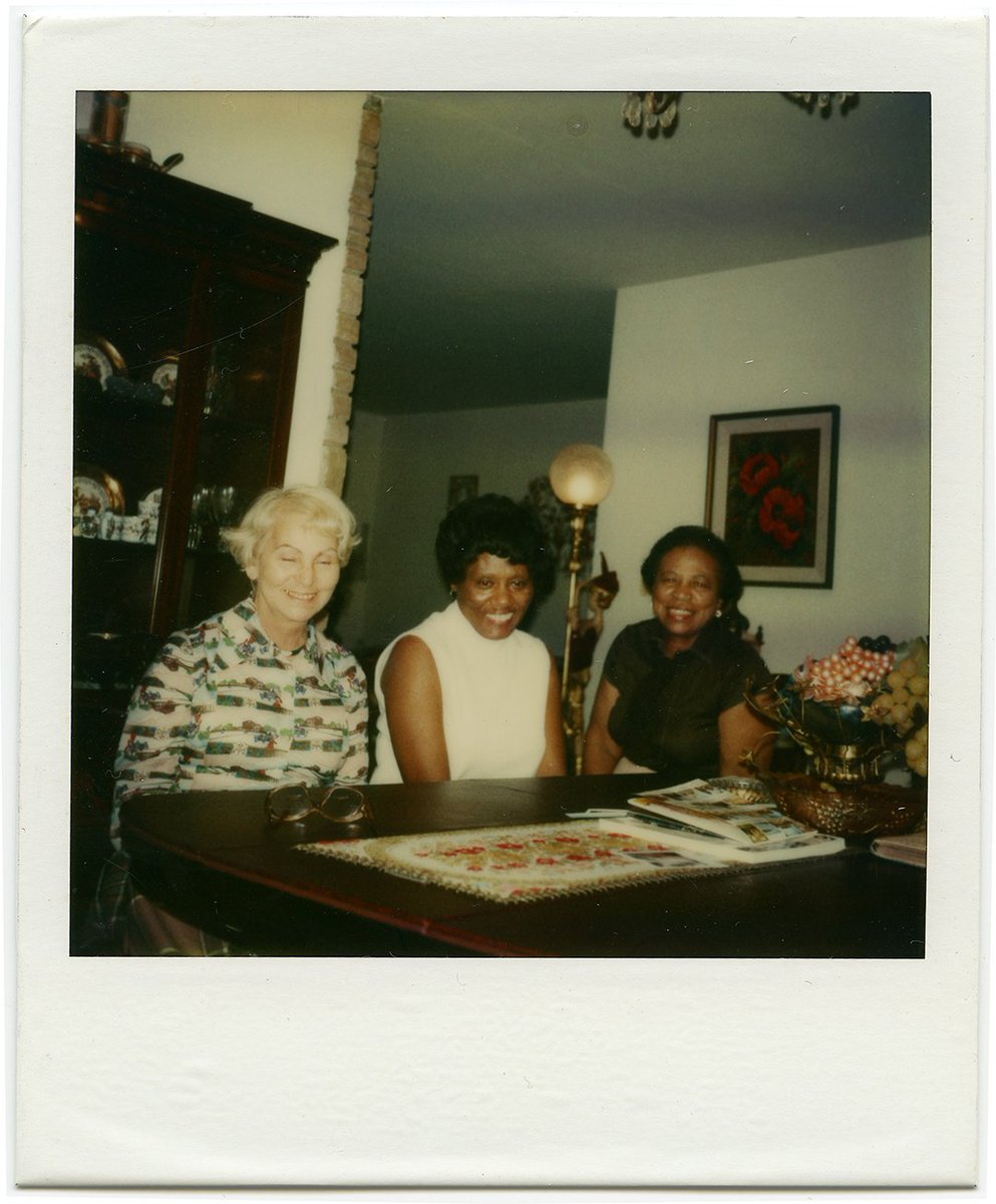 <a href="/USNatArchives/">U.S. National Archives</a> In this photo, Alice Fleet (right) is seated with two friends. Fleet is the namesake of <a href="/APS_FleetES/">Fleet ES</a> and was a longtime Arlington educator. She was the first Black reading teacher in Arlington and the first Black teacher in an all-white school.
#ArchivesBFF