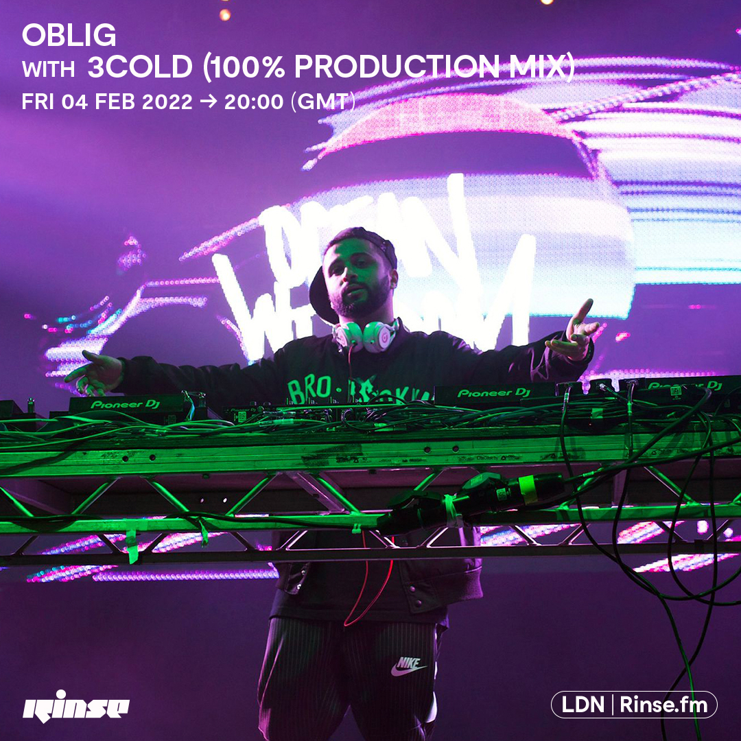 RinseFM's tweet photo. Up next it's @djoblig with #3Cold live on https://t.co/Q0ed1ktSEG + 106.8FM

#RinseFM https://t.co/3zVmZ7P07K