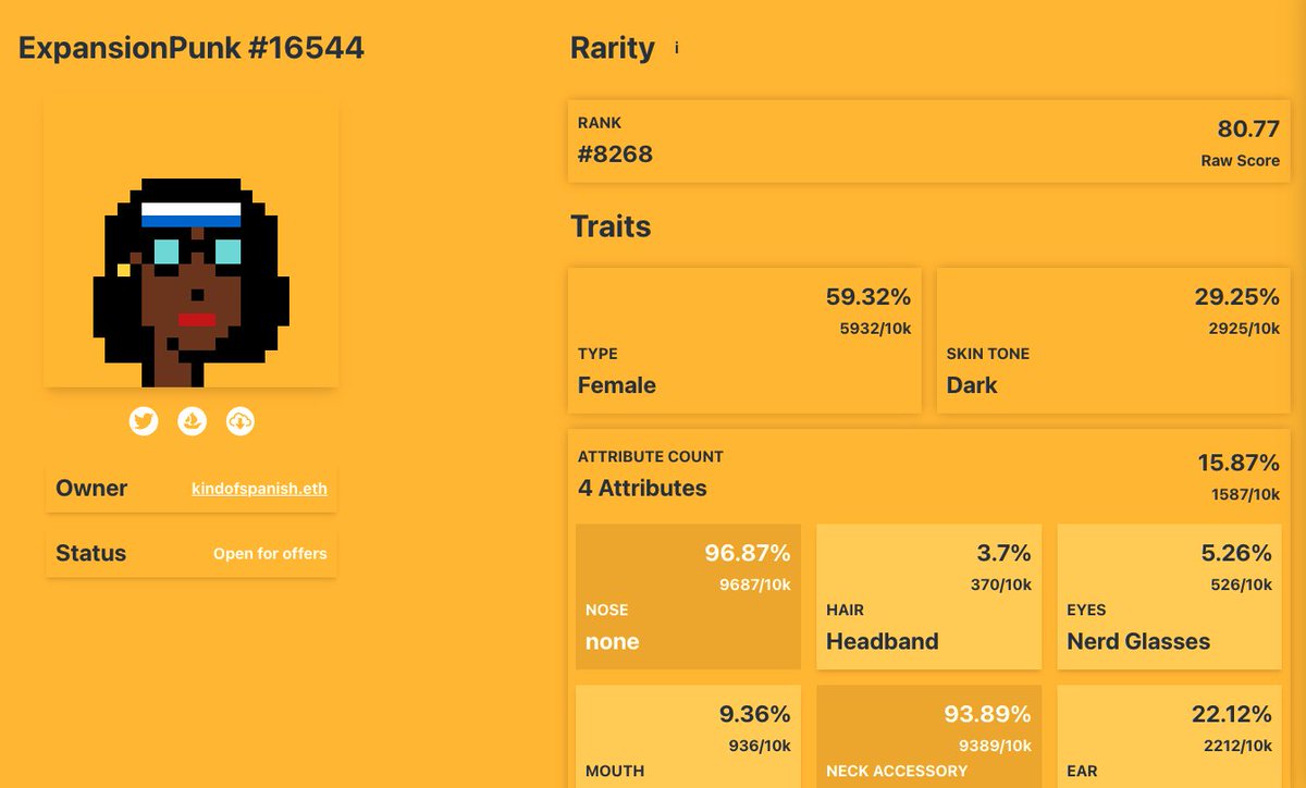 KindofSpanish's tweet photo. one of the best project websites BY FAR is https://t.co/AXUM5ET9Gi - if you own one, make sure you go and connect your wallet. you can see rarity, your cryptopunk sibling, download hi-res versions of your nft and much more https://t.co/FyKgRXiyle