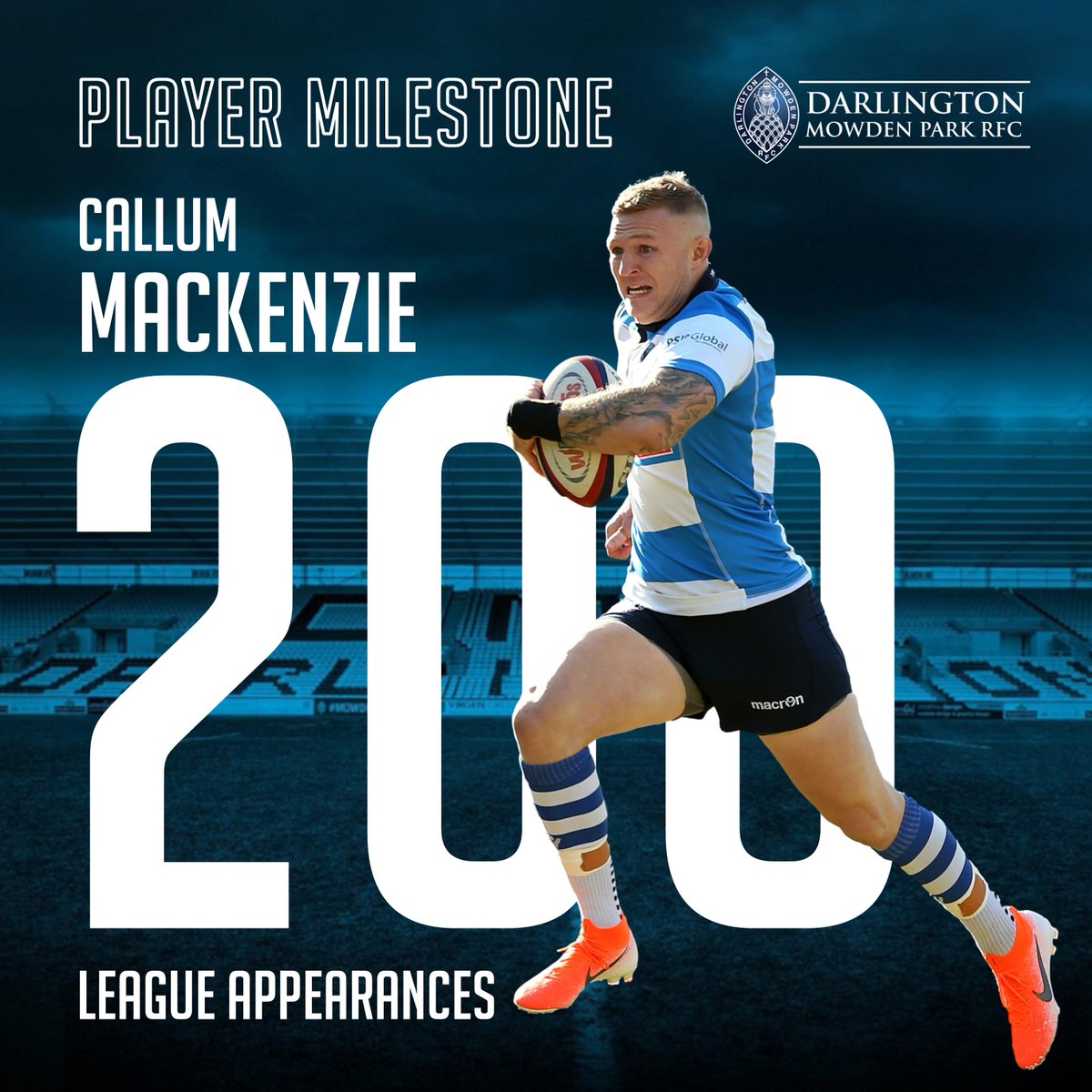 2⃣0⃣0⃣ Up!

Congratulations to <a href="/maccaknight7/">Callum mackenzie</a> as he makes his 200th league appearance for DMP tomorrow against Blackheath!

Click 👇 for the full story. #MowdenFamily

mowdenpark.com/news/mackenzie…
