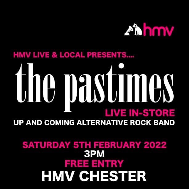 Here's what we have lined up for you all tomorrow. @ThePastimes live in-store for #hmvliveandlocal in the basement <a href="/hmvChester/">hmv Chester</a> at 3pm. Come down and see what all the fuss is about. <a href="/hmvtweets/">hmv</a> #livemusic #freegig