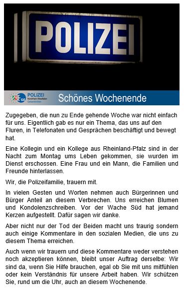 polizei_nrw_ge's tweet photo. #ZweiVonUns #AnEurerSeite #110 #Polizei #Gelsenkirchen https://t.co/4Tb5qVyBzZ