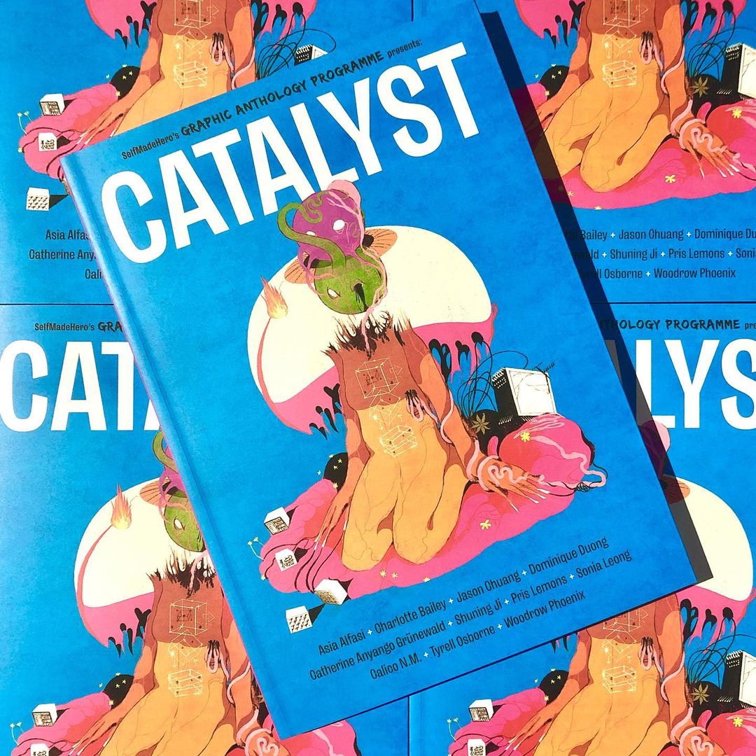 Collecting stories from a range of artists of colour across the UK, our #GraphicAnthologyProgramme anthology unites their voices under a single theme: ‘catalyst’. The book is out TOMORROW in the US 🇺🇸 <a href="/AyoSolarin/">Ṣólàrín Ayọ̀mídé</a> <a href="/AsiaAlfasi/">Asia</a> <a href="/sonia_leong/">Sonia Leong</a> <a href="/mrphoenix/">woodrow phoenix</a>