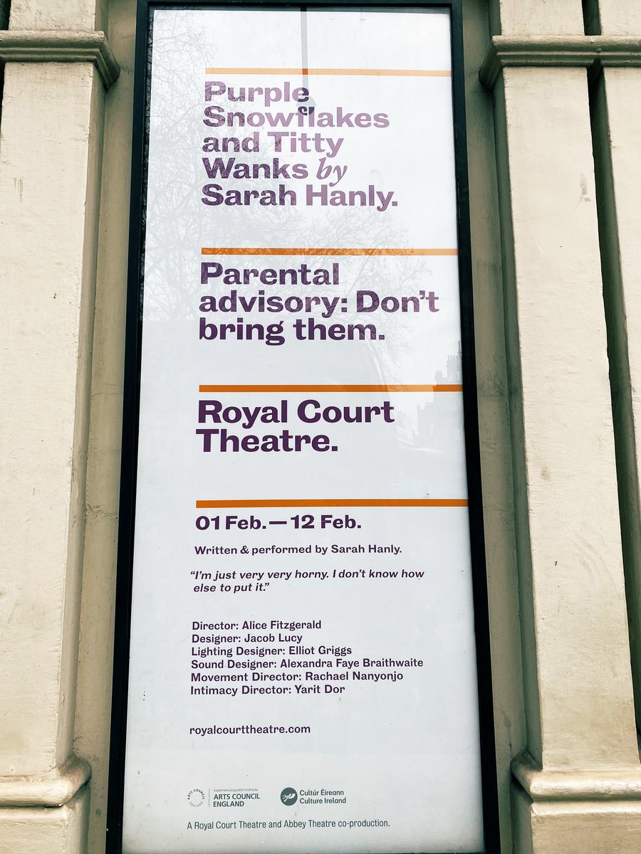 Craig Flaherty (@flahertycraig) on Twitter photo So great to be in London for the opening of Purple Snow Flakes and Titty Wanks by Sarah Hanky a co-production between <a href="/AbbeyTheatre/">Abbey Theatre</a> and <a href="/royalcourt/">Royal Court</a> with huge thanks to <a href="/culture_ireland/">Culture_Ireland</a> for their support So great to be in London for the opening of Purple Snow Flakes and Titty Wanks by Sarah Hanky a co-production between <a href="/AbbeyTheatre/">Abbey Theatre</a> and <a href="/royalcourt/">Royal Court</a> with huge thanks to <a href="/culture_ireland/">Culture_Ireland</a> for their support