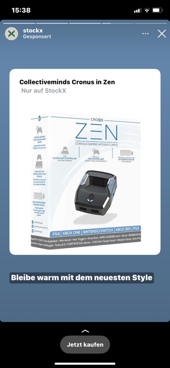 Eif StockX macht Werbung für Zens