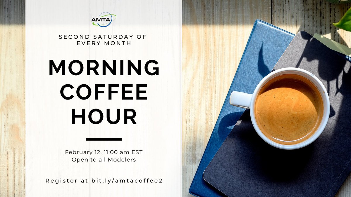 AMTAteachers's tweet image. We had a great #AMTAConnectED conference January 30th. If you want to connect with Modelers you can also register for our monthly coffee hours. bit.ly/amtacoffee2