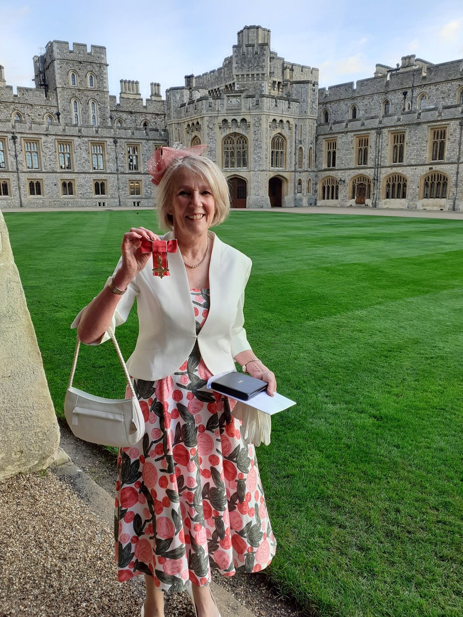 Fabulous to be invested this week by HRH the Princess Royal at Windsor and mention #ACRENetwork work with village halls and rural housing. A very memorable and happy day.