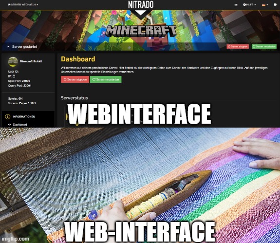 Nitrado's tweet image. Also @LogitechGDE hat angefangen 👀

#webinterface