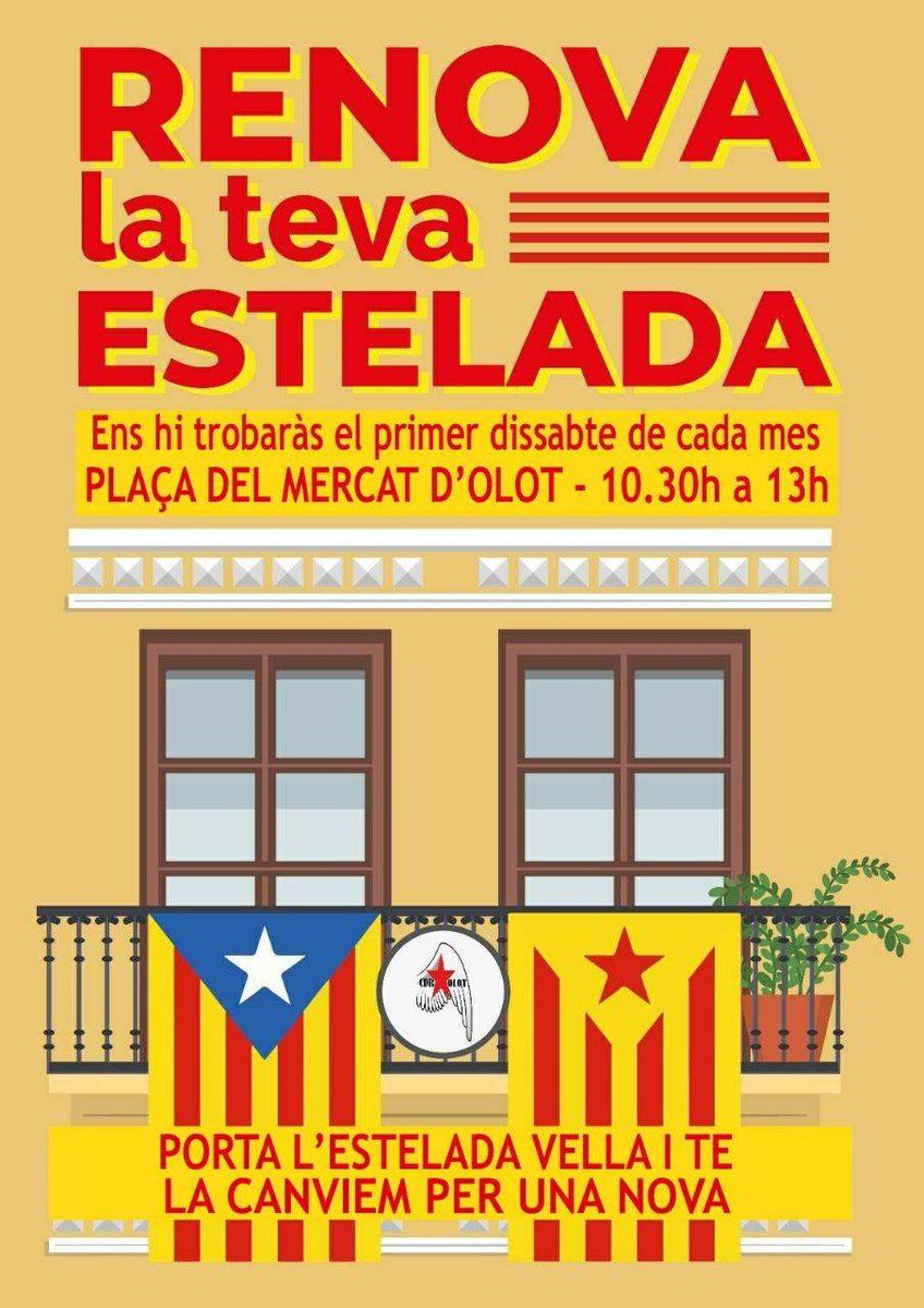 Com cada primer dissabte de mes, a la plaça mercat d'Olot ens trobaràs. Ni el fred, ni el virus ni els fatxes ens aturaran