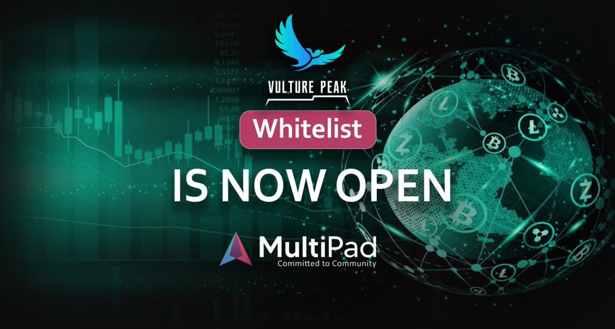multi_pad's tweet photo. Whitelist open for @vulture_peak IDO on 9 Feb! 🔥
Enter Here ➡️ https://t.co/j66D3xAS9G

Stake in either $MPAD staking pool below to be eligible for any #IDO on #MultiPad!

LP Staking APY - 75% 😍
https://t.co/KQFcFt1Uko

Single Staking APY - 25% 😍
https://t.co/kRuN94XqOh https://t.co/CQmPo4IzpQ