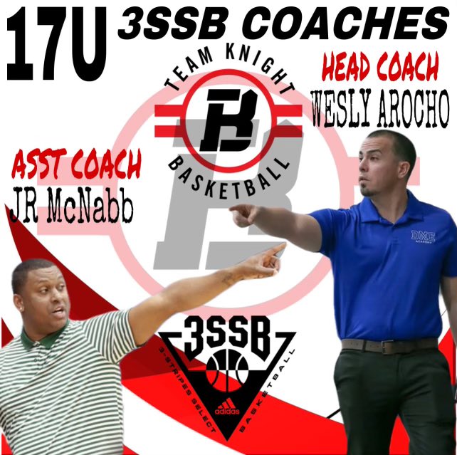 teamknighthoops's tweet photo. Excited to announce coach @WesleyArocho and coach @JRMcNabb3 will be leading our 17u 3SSB Team this season! #TeamKnight #adidas #3SSB #letswork https://t.co/0dbgZf5rIG