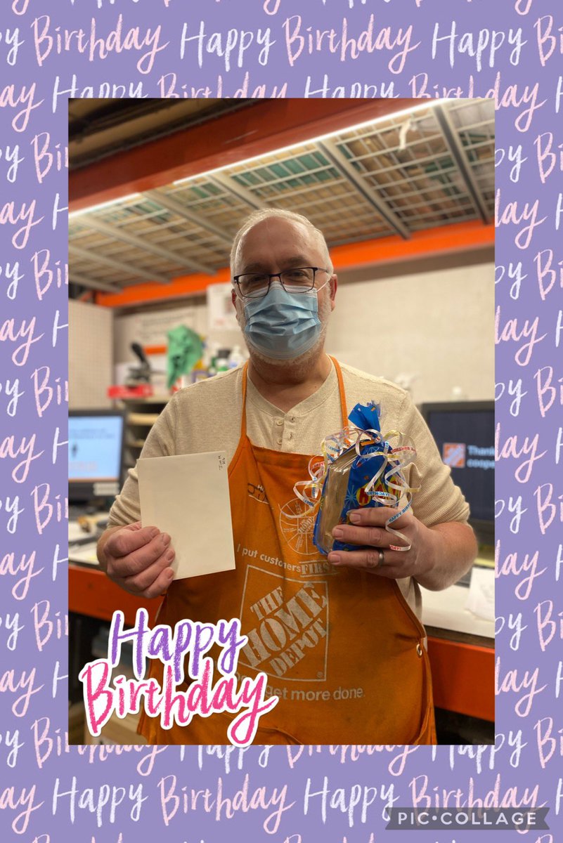 🎂 Happy Birthday to Jim in receiving! We hope you have a great day! 🥳 #homedepotbirthday