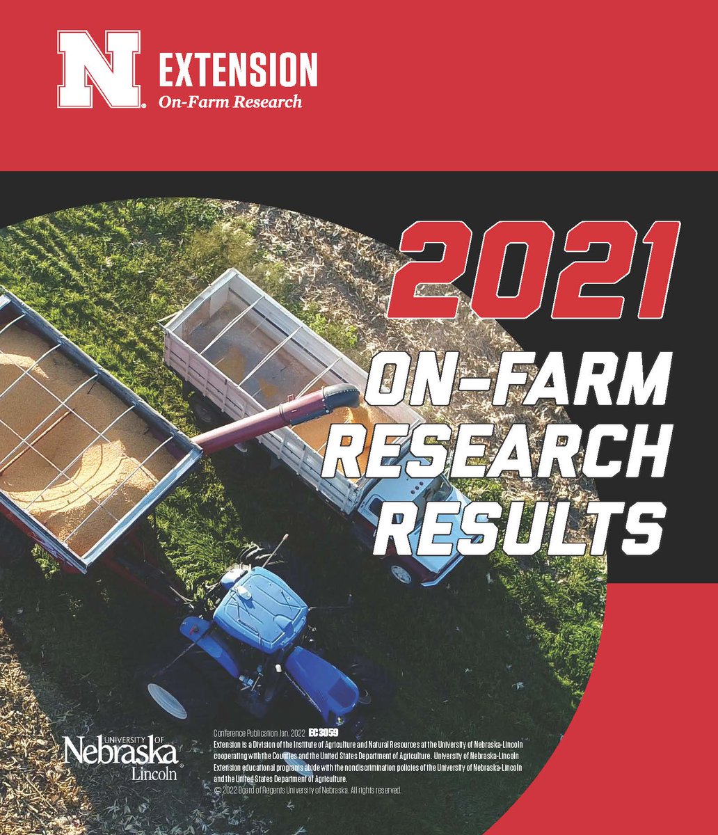 👀Sneak peek of the 2021 Neb On-Farm Research Network Results Book! Neb farmers &amp; extension completed 83 studies, collected 1500 soil samples &amp; 300 biomass samples! 
Attendees of the on-farm research update mtgs receive a complementary copy! Register here: on-farm-research.unl.edu/nebraska-farm-…