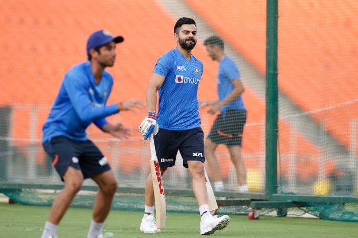 BluntIndianGal's tweet photo. Last time India played a series in Narendra Modi Stadium. King Kohli was the player of the series against No 1 Ranked English team 🐐 https://t.co/sNFJOqSkcg