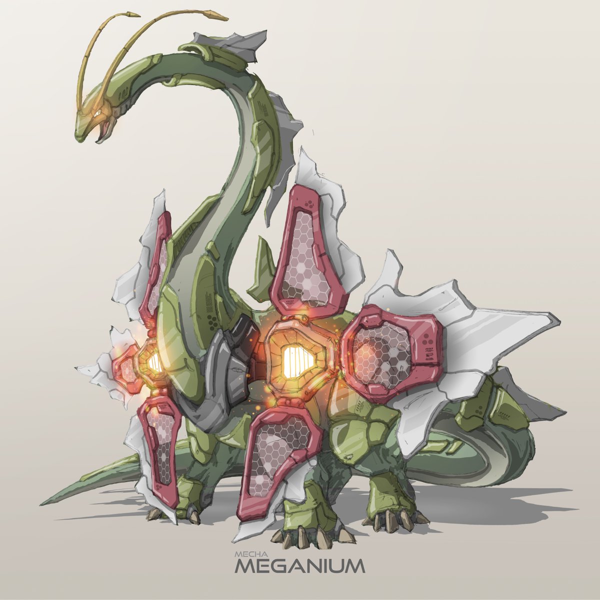 Frame_Wars's tweet image. A shy, gentle creature that travels through lush forests, protecting and nourishing them along the way. Full write up available on our Patreon page.
patreon.com/framewars
#mechapokemon #meganium #pokemon #conceptart #characterdesign