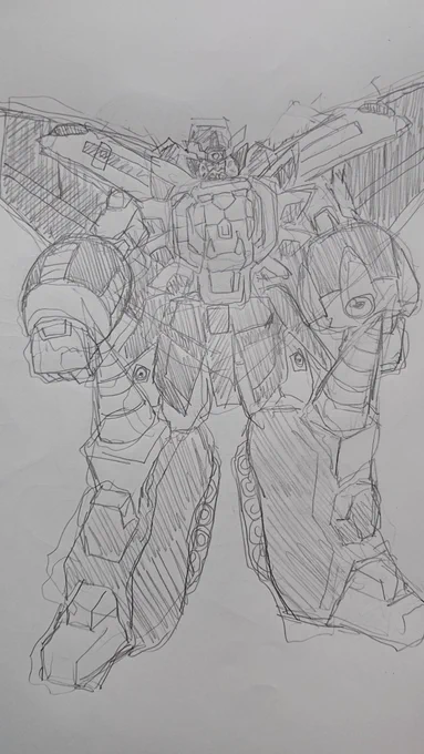 今日のらくがきその2
うろ覚えで描いたガオガイガー 