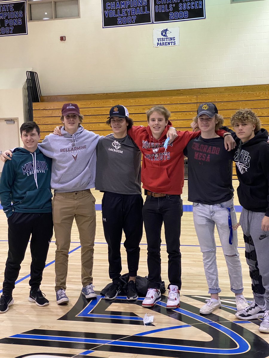 It’s official!! 6 of our ‘22s signed their letter of commitment this morning! Congrats boys! 
<a href="/aurorasports/">Sentinel Prep Sports</a> <a href="/toplaxrecruits/">TOP_LAX_RECRUITS</a> <a href="/CHSAA/">CHSAA</a> <a href="/CCSDATHACT1/">Cherry Creek Schools Athletics & Activities</a> #NationalSigningDay2022 #CommittedToTheProcess