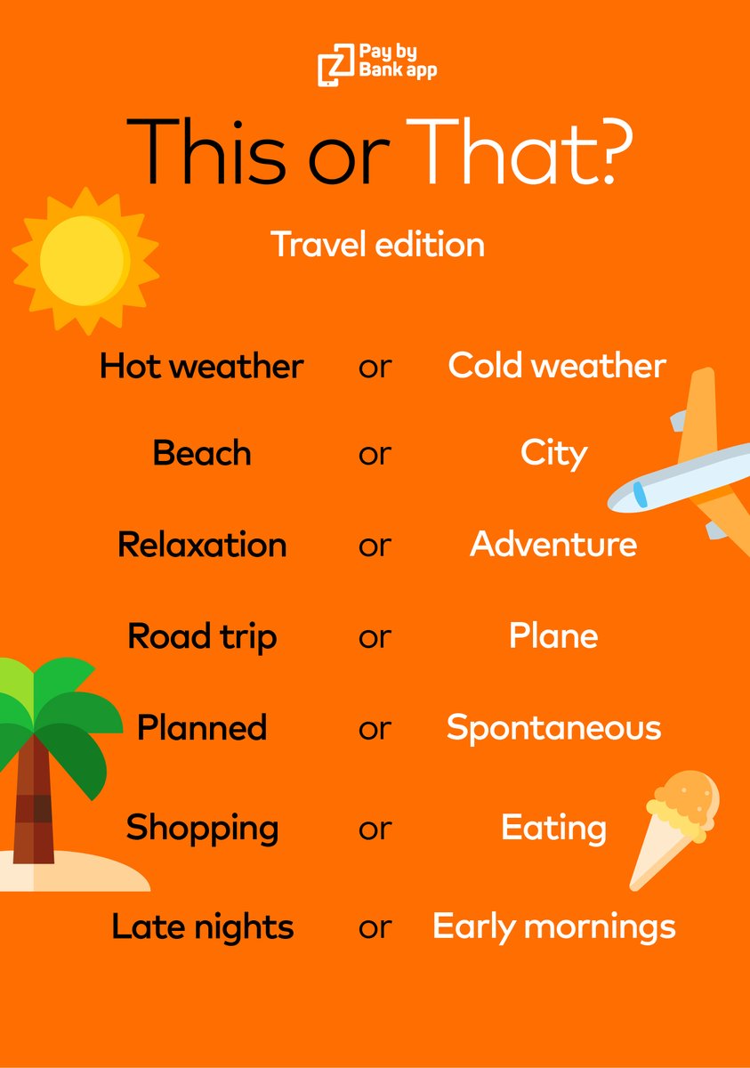 Trying to decide on a #holiday destination? There's so many things to consider. Reply with your #ThisorThat answers to build your ideal #getaway