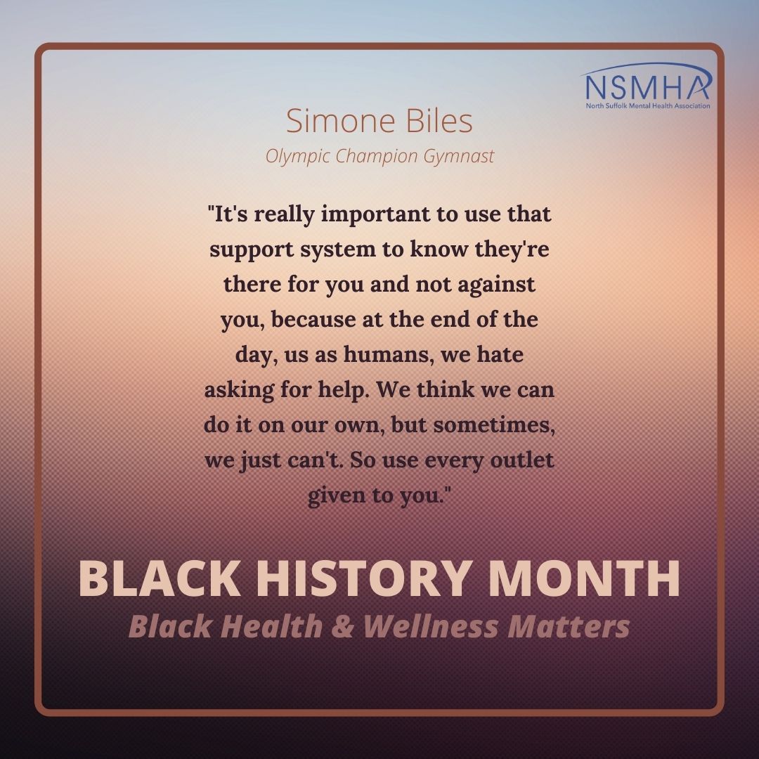 More &amp; more, athletes like Olympian Simone Biles are sharing their mental health stories to help #EndTheStigma.  #MentalHealthMatters #BlackHistoryMonth #OlympicGames #FridayFeeling