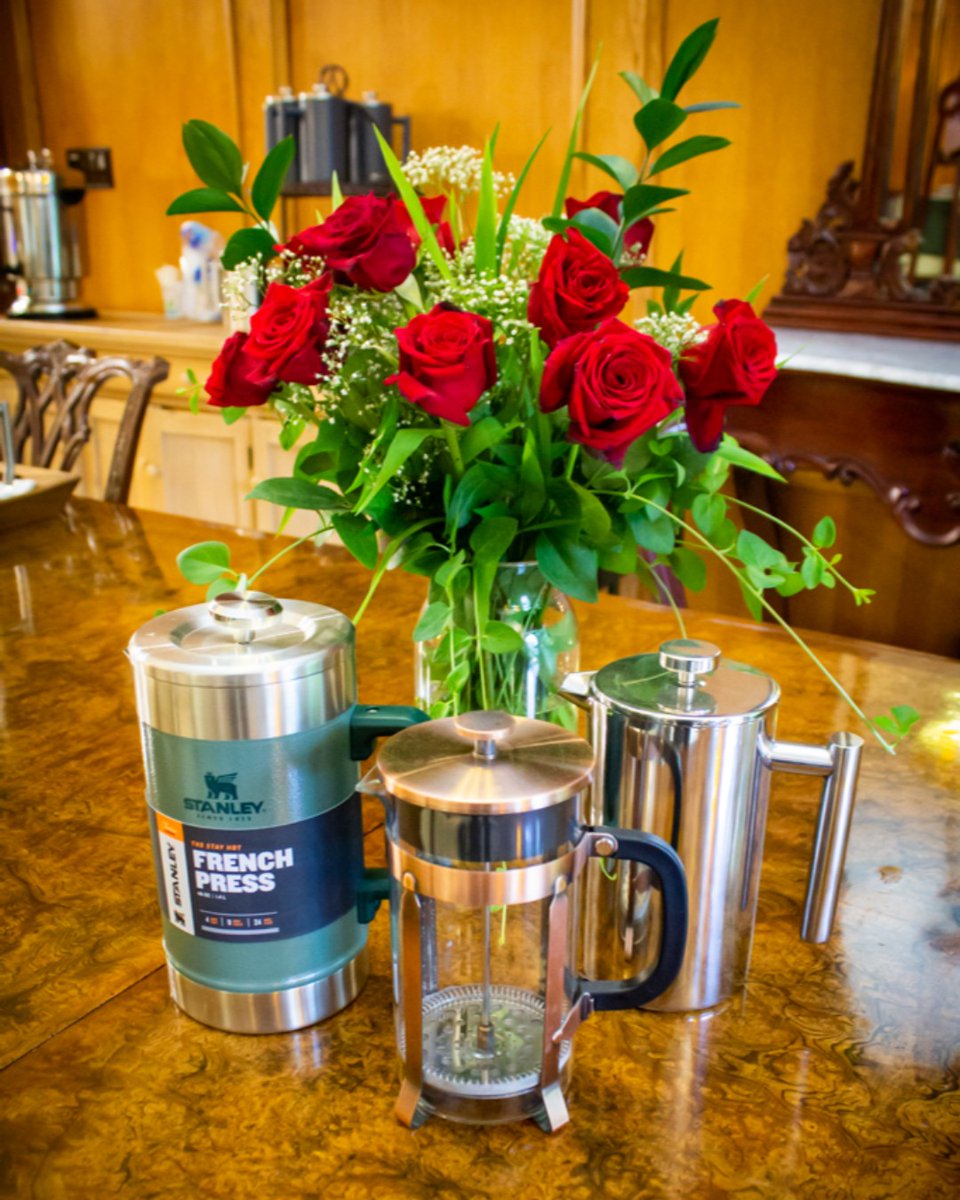 There's nothing like sharing a pot of our D's Roastery coffee with that special someone. Guests can have a pot delivered to their room with breakfast. Did you know you can also buy coffee beans and a french press to take home with you? #coffee #texasbnb #couplesgetaway