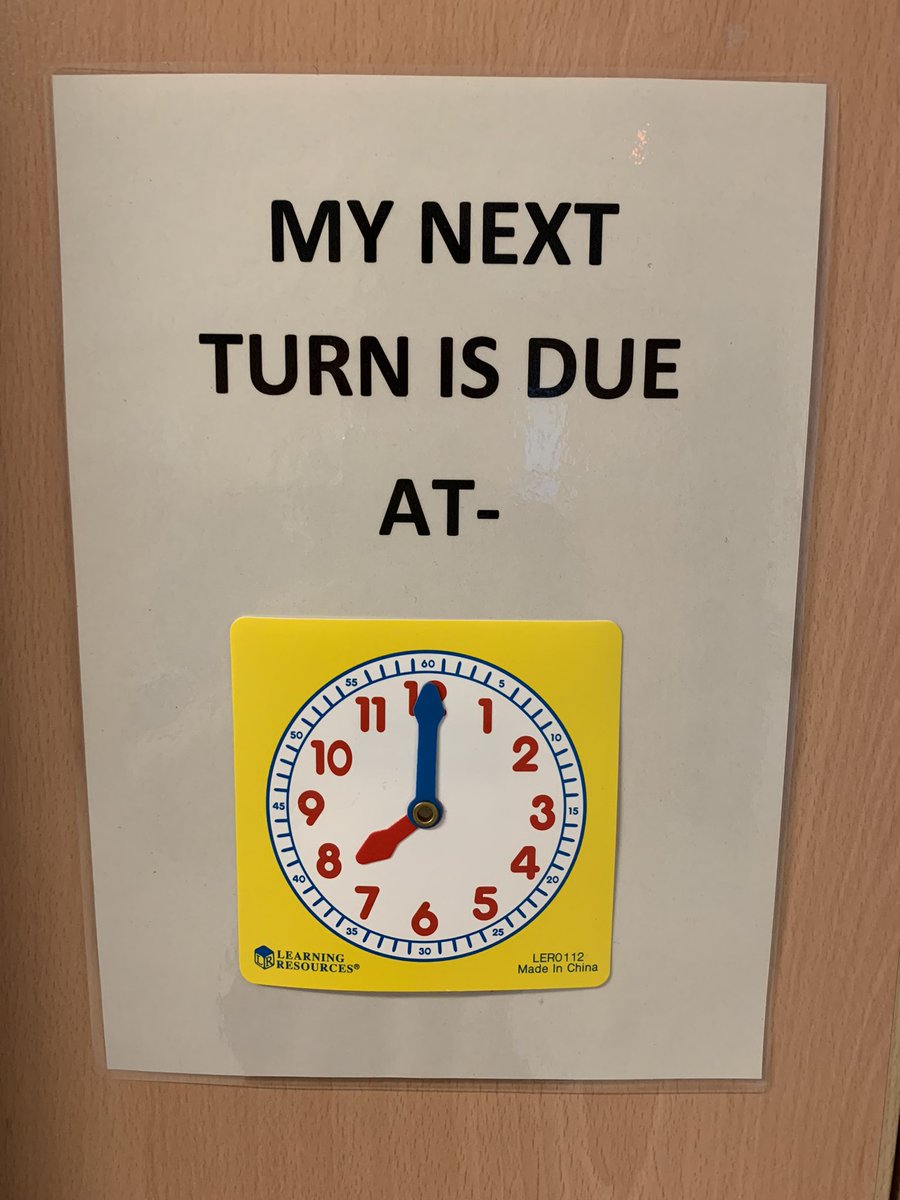 MYHTGate43's tweet image. We have been quiet on twitter for a few weeks, but we have been busy bees 🐝 @MidYorkshireNHS 
Here is our new visual ‘turn clock’ we have introduced on the ward to help us  improve our patients pressure care. What do you think? @DomMyht @MYQualityImpro1 @MidYorksTVN #pressure