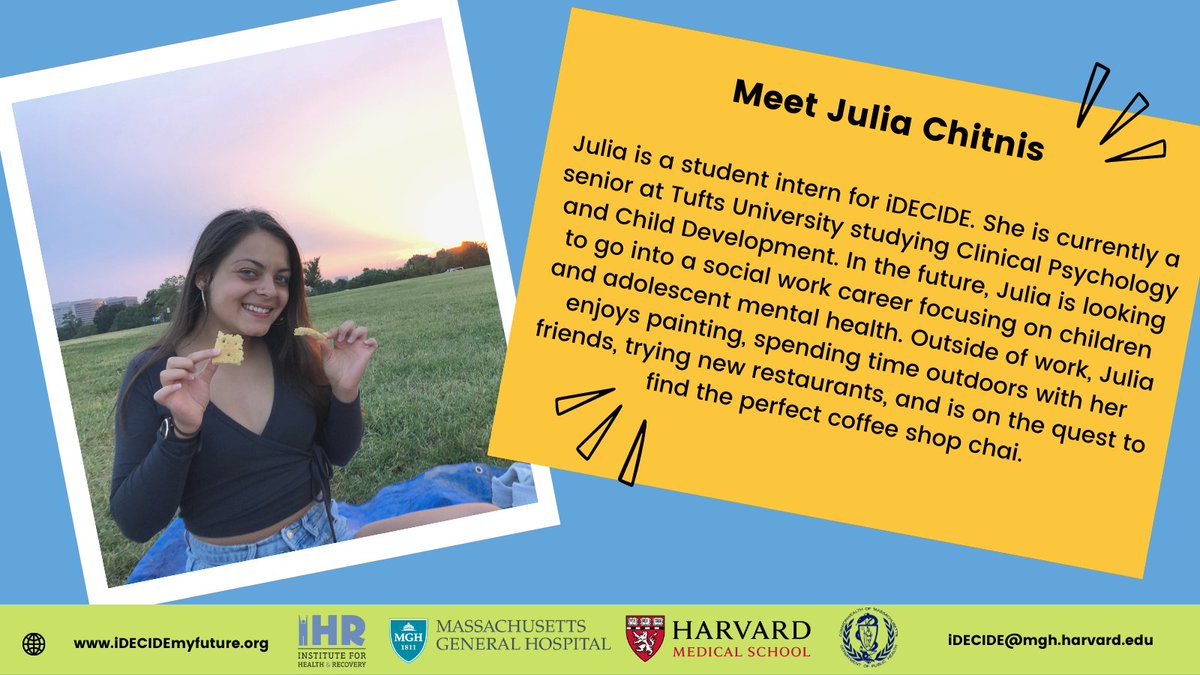 Meet Julia Chitnis, an intern on our iDECIDE evaluation team!