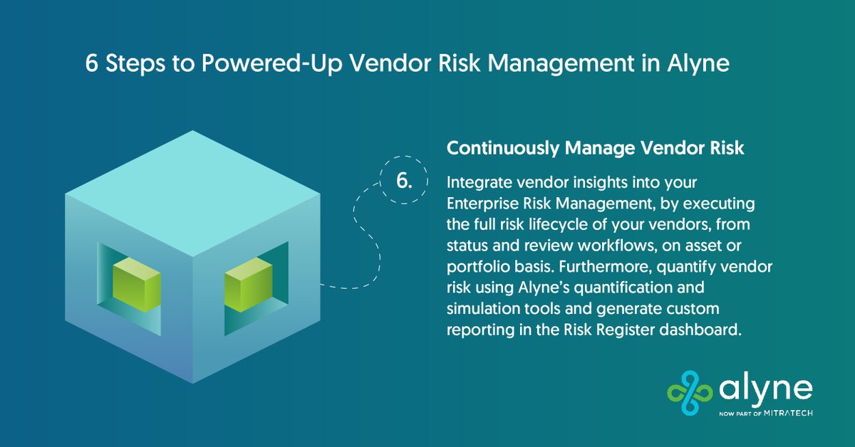 Understand the full lifecycle of your vendors. Gain 360° vendor risk insights using Alyne and the automated security ratings through #SecurityScorecard, and integrate these into your #EnterpriseRiskManagement.

Infographic: hubs.li/Q013x_zN0
More: hubs.li/Q013x-mb0