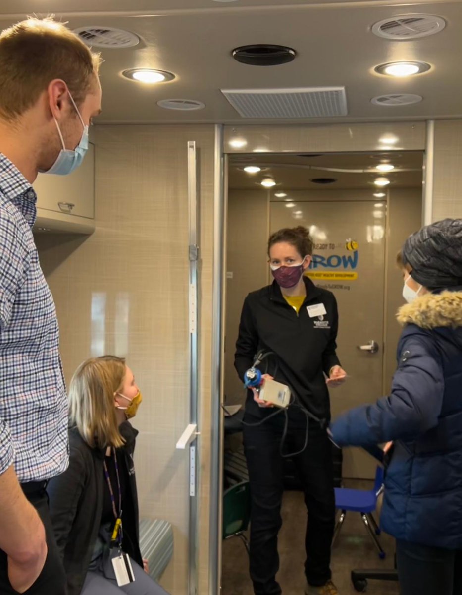 CIConnection's tweet photo. Get Ready to GROW held a screening event at Jordan Health Center. We welcomed aboard 5 families, Jim Musler (new bus driver) and Jack McKeown (UR medical student). Screenings led by Tania Giorgis (Nazareth bilingual team) & CI’s bilingual navigator, Teresa Medero. #GetReadyToGrow https://t.co/tuGUBJP1ZQ