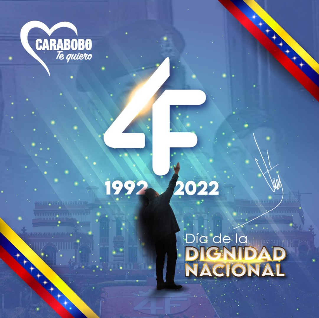 Día de la Dignidad Nacional, un 'por ahora' que se convirtió en un 'para siempre' en los millones de corazones venezolanos. La Revolución comenzó con un hombre que entregó todo para que tuviéramos Patria, hoy su legado está más vigente que nunca.
#4FRebeldíaYDignidad