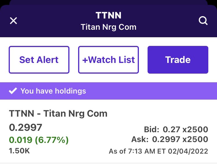 TFG870's tweet photo. $AGSO is officially $TTNN 

I started buying this December of 2020 and put out my first solid DD in Jan-of 21. 

Anyone who listened the. Saw 1275% gains this year and a sustained long term gain of 730% over the entire year.. the merger just completed and we are just starting🔥 https://t.co/H20NFzEitc
