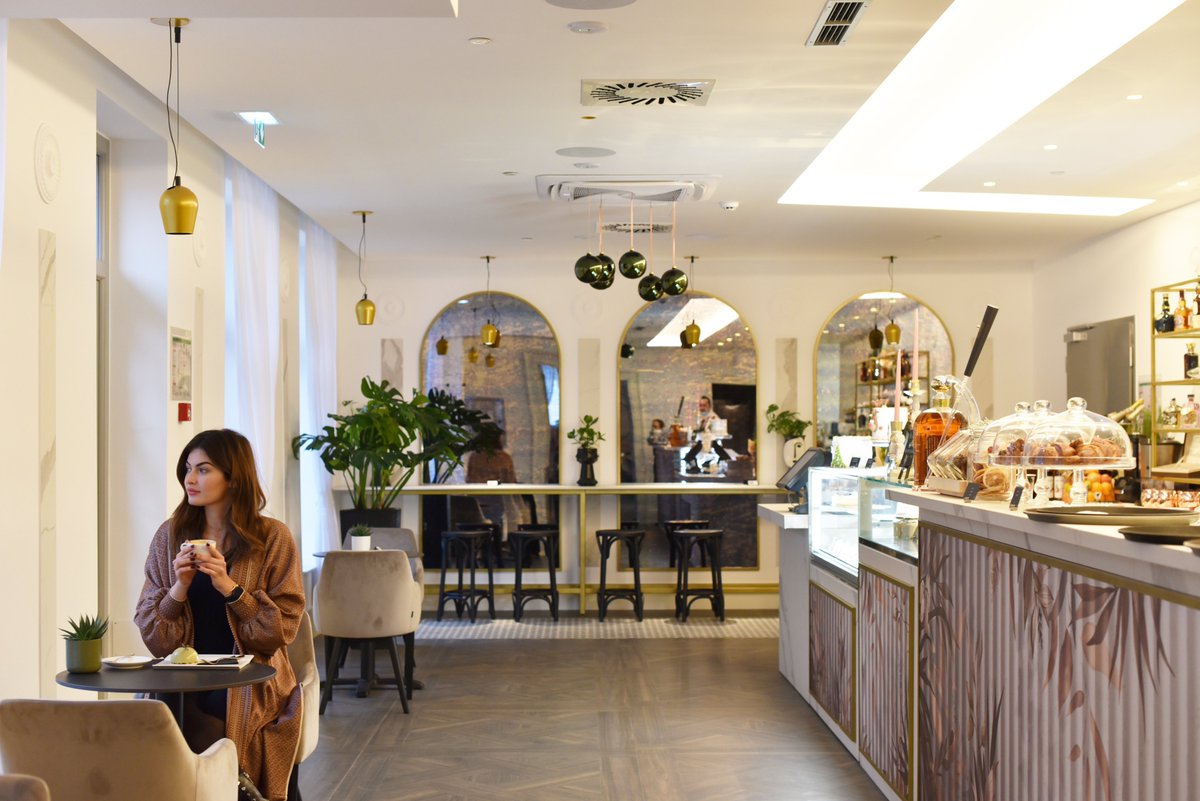 LiburniaHotels's tweet photo. Opatija is known for its charming Austrian-style cafés full of delicious treats. Now, there is a new cosy haunt where you can enjoy the coffee culture because the legendary Café Imperial has reopened its doors! Come visit and indulge in home-made desserts and craft coffee ❤️ https://t.co/bieegUCPNS
