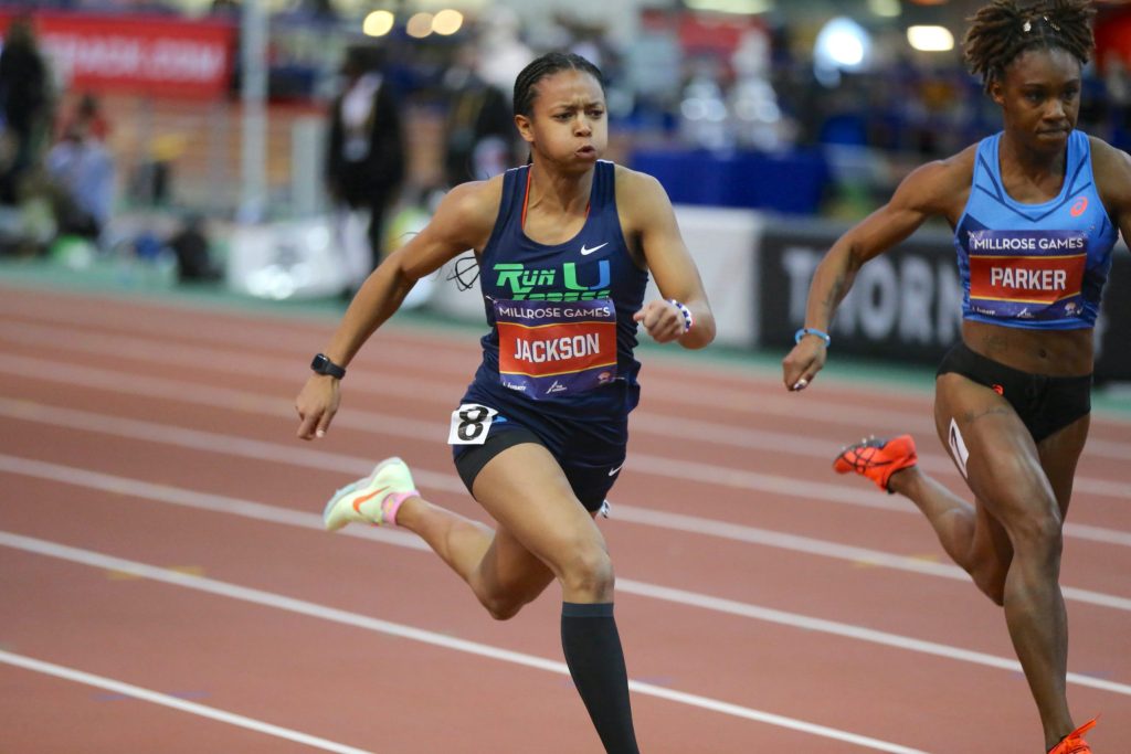 So proud of Shawnti Jackson for breaking the National HS 60M Dash record with a blazing time of 7.18! #wakefieldproud #wakefieldtrackandfield