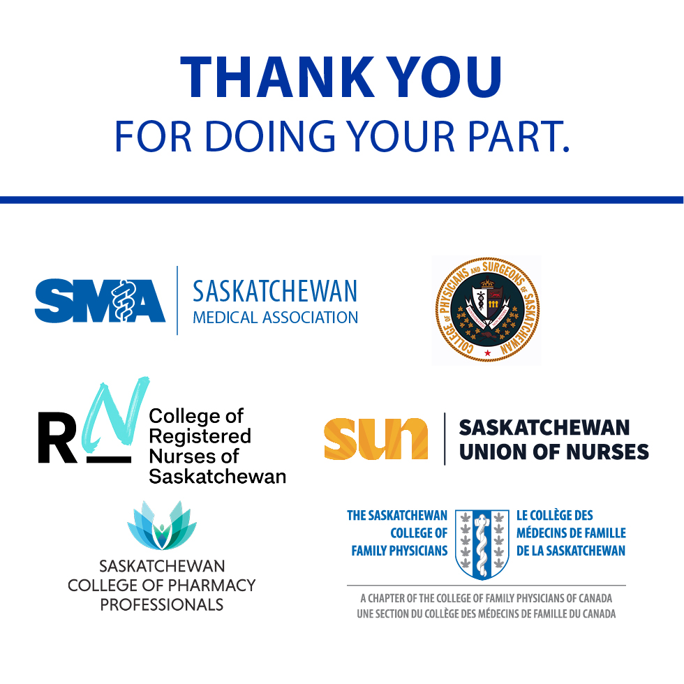 Vaccines work (regardless of what you may have heard). Please get vaccinated. Please retweet.
We're proud to partner with the following orgs on this message: <a href="/CPSS_News/">CPSS</a> <a href="/SaskFamilyDocs/">Sask College of Family Physicians</a> <a href="/SUNnurses/">SUNnurses</a> <a href="/thecrns/">The CRNS</a> &amp; Sask. College of Pharmacy Professionals!