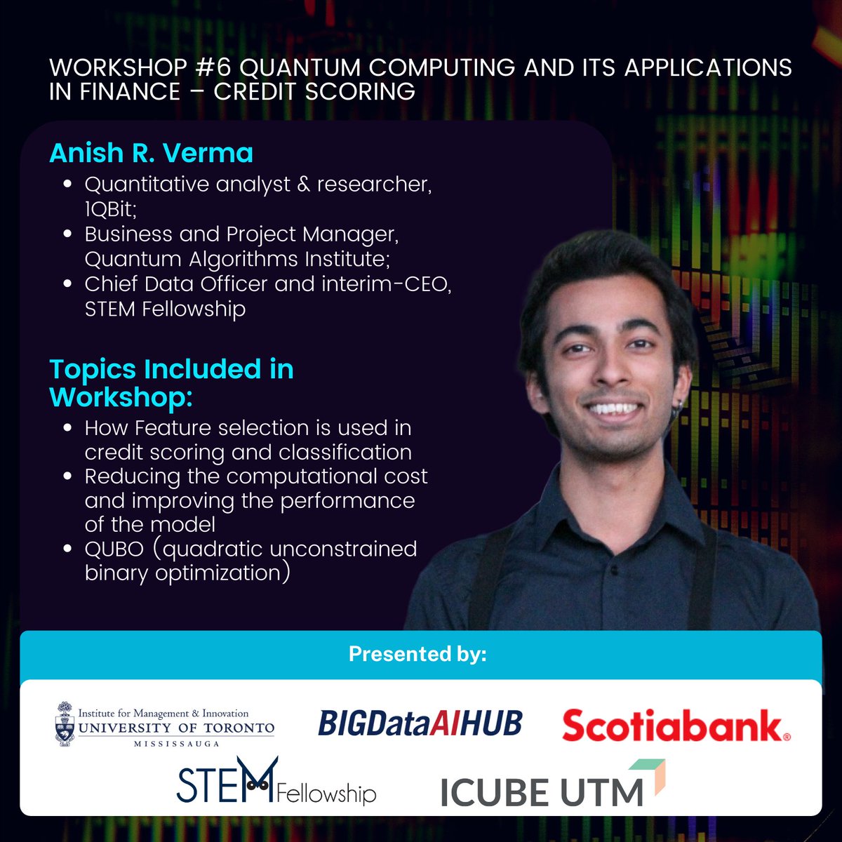 Kevin Yousie (@kevinyousie) on Twitter photo A BIG THANK YOU to ANISH R. VERMA of <a href="/1QB_IT/">1QBit</a> and STEM Fellowship for your excellent QUANTUM COMPUTING presentation on Wednesday! This was the sixth workshop in the <a href="/UofT/">University of Toronto</a> tri-campus 2022 IMI Big Data & Artificial Intelligence Case Competition and Workshop Series.<a href="/IMIUofT/">Institute for Management & Innovation (IMI) 🇨🇦</a> <a href="/IBMData/">IBM Data, AI & Automation</a> A BIG THANK YOU to ANISH R. VERMA of <a href="/1QB_IT/">1QBit</a> and STEM Fellowship for your excellent QUANTUM COMPUTING presentation on Wednesday! This was the sixth workshop in the <a href="/UofT/">University of Toronto</a> tri-campus 2022 IMI Big Data & Artificial Intelligence Case Competition and Workshop Series.<a href="/IMIUofT/">Institute for Management & Innovation (IMI) 🇨🇦</a> <a href="/IBMData/">IBM Data, AI & Automation</a>