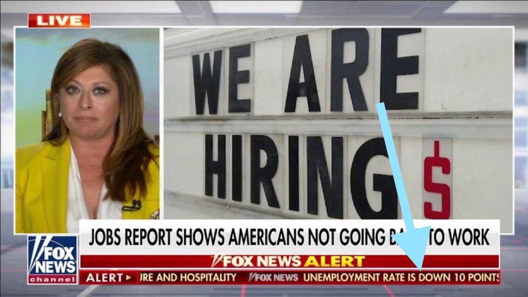 pixel_bright's tweet photo. @paulkrugman 🤦‍♀️ note the ticker line in the same image… so which one is it, Fox? https://t.co/Gchza8hyiB