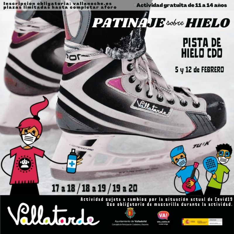 AuvasaVLL's tweet photo. 📢 @vallatarde y @vallanoche con #Patinaje sobre #Hielo e #IceDisco
📌 @cdo_covaresa
⏰ De 17:00 a 23:00 horas
👉 Disfruta #MejorEnBUS
🚍 Líneas con parada cercana: 1, 2, 18 y 19.
👉+ info en: https://t.co/1dqSxu43oB
#️⃣ #Valladolid #VAenBUS https://t.co/HsRzaOswNx