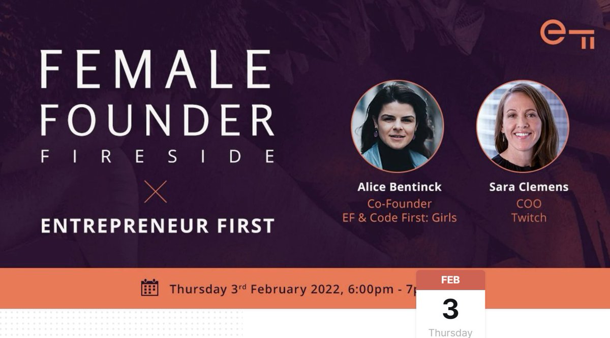 Our co-founder and CEO Jenny Lemieux had an amazing time attending this Female Founder Fireside event, hosted by @join_ef!  

#virtualevent #innovation #startup #CEOs #femaleinnovation #development #techstartup #Entrepreneur https://t.co/EZM51DJc00