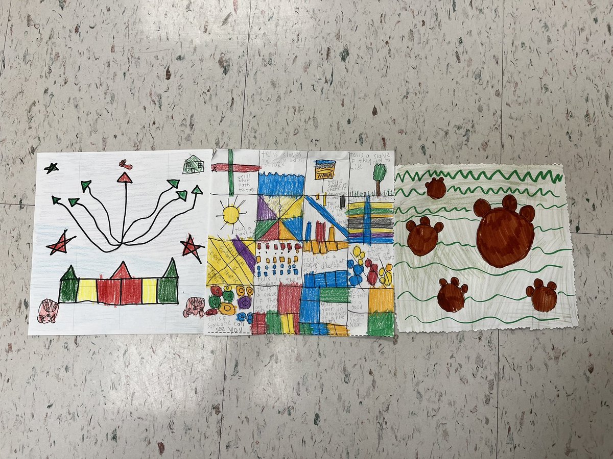 Exploring the Underground Railroad during historical fiction writing unit. Creating quilt patches after learning about Freedom Quilts and their important meanings. 4th graders love learning about this topic during Black History Month! <a href="/AntrimSchool/">Tara Weber</a> <a href="/StecchiniM/">Michelle M. Stecchini</a> #WeRBeach