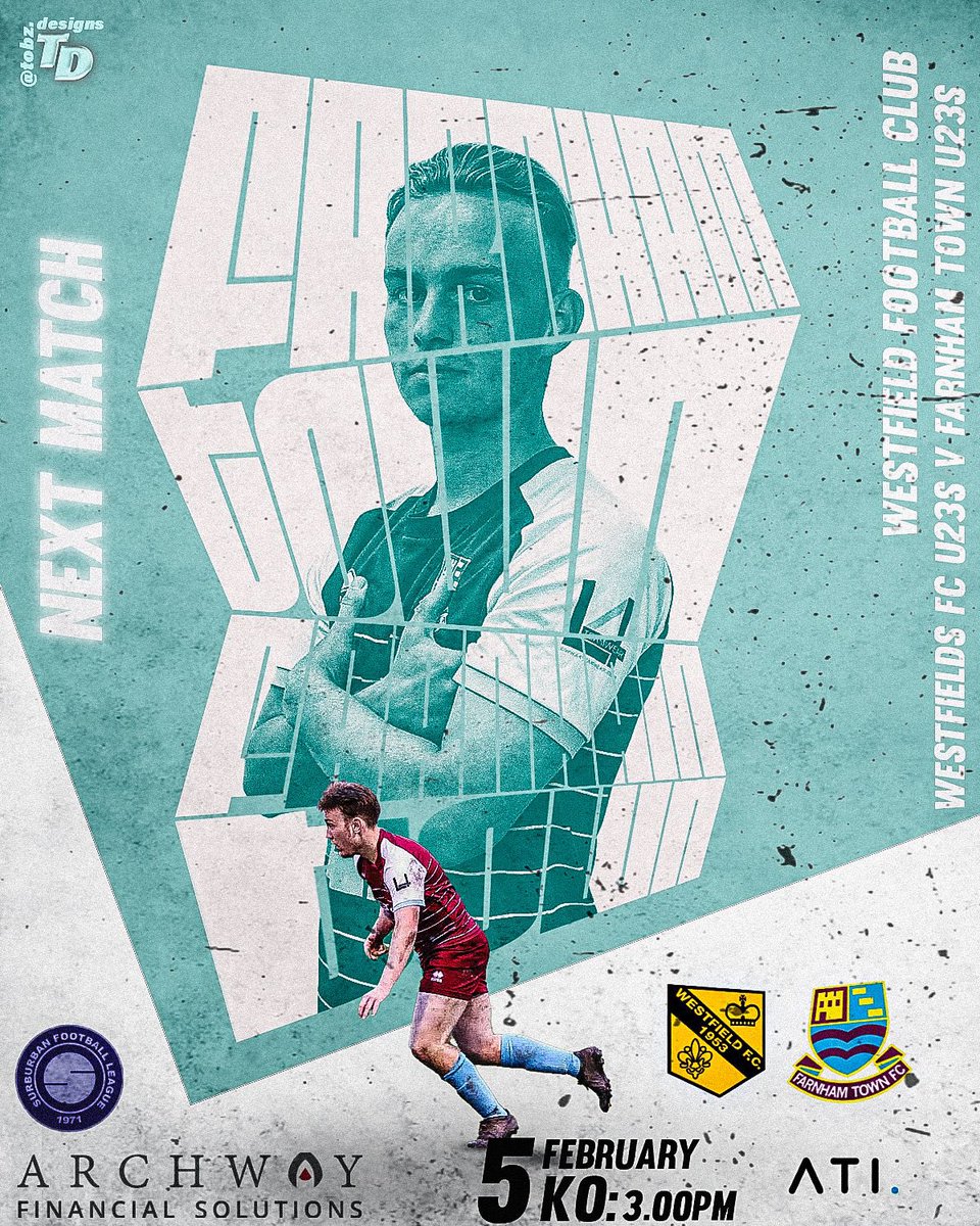 ⚽️ UP NEXT..

🆚 <a href="/westfield_fc/">Westfield FC</a> Reserve’s
📆 Sat 5th February 
🕒 2:00pm Kick Off 
🏟 Woking Park
📍 GU22 9BA
🏆 Suburban League Central Division  

𝐂𝐨𝐦𝐞 &amp; 𝐒𝐮𝐩𝐩𝐨𝐫𝐭 𝐨𝐮𝐫 𝐘𝐨𝐮𝐧𝐠 𝐓𝐨𝐰𝐧! 🗣

#UpTheTown 🤎🤍