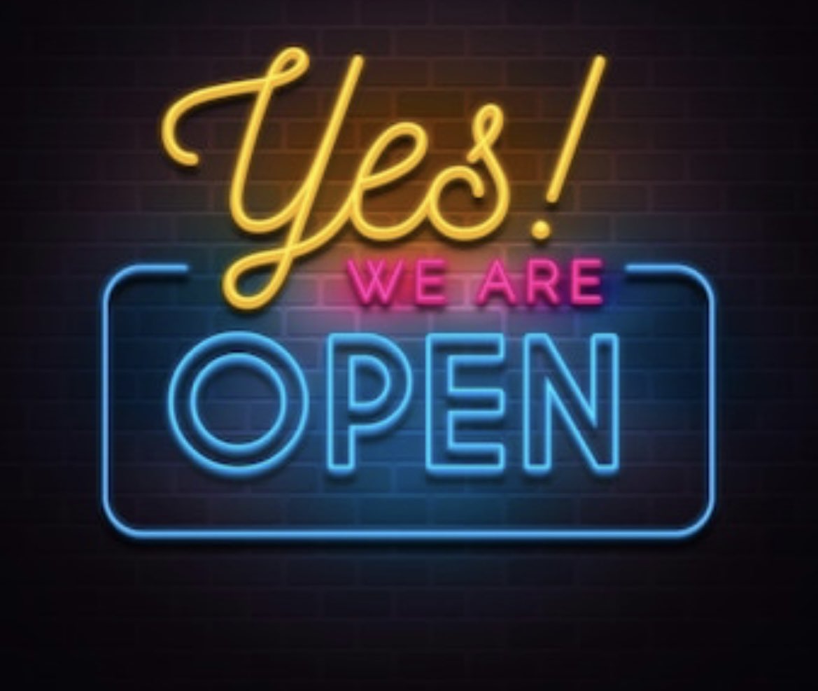We are open at 11am and regular hours today! Come see us for lunch!