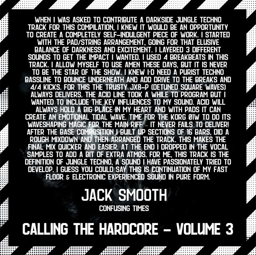#001 Inside The Creative Mind 🧠

Jack Smooth on his track 'Confusing Times' for Calling The Hardcore - Volume 3 🎶🎶

This is nothing but 💯 true jungle techno

You can listen 🎧 to Confusing Times and reserve your 12" vinyl copy of CTH - Vol 3 from ⬇️

raveradiorecords.com