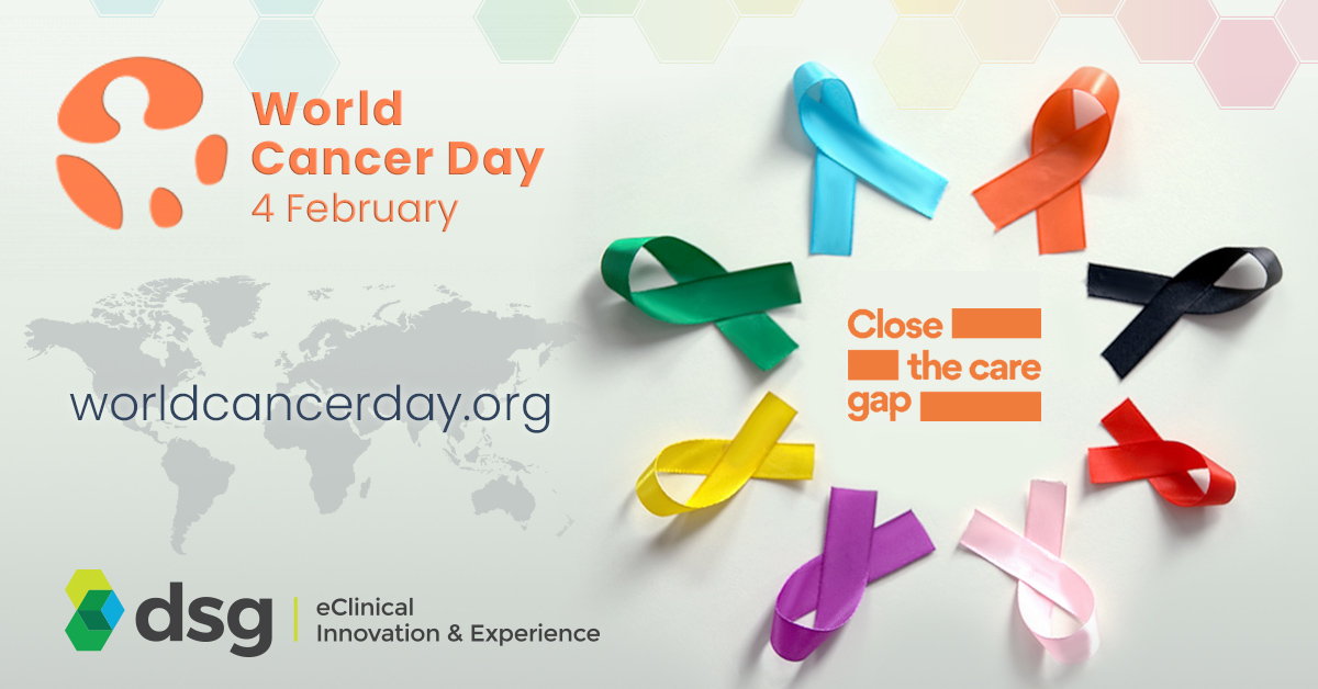 Today is #WorldCancerDay. 
DSG continues to remain committed to provide #eClinical solutions to #pharma #biotech &amp; #medicaldevice companies so they are able to focus on bringing novel treatment options to patients fighting against #cancer.

#closethegap #worldcancerday2022