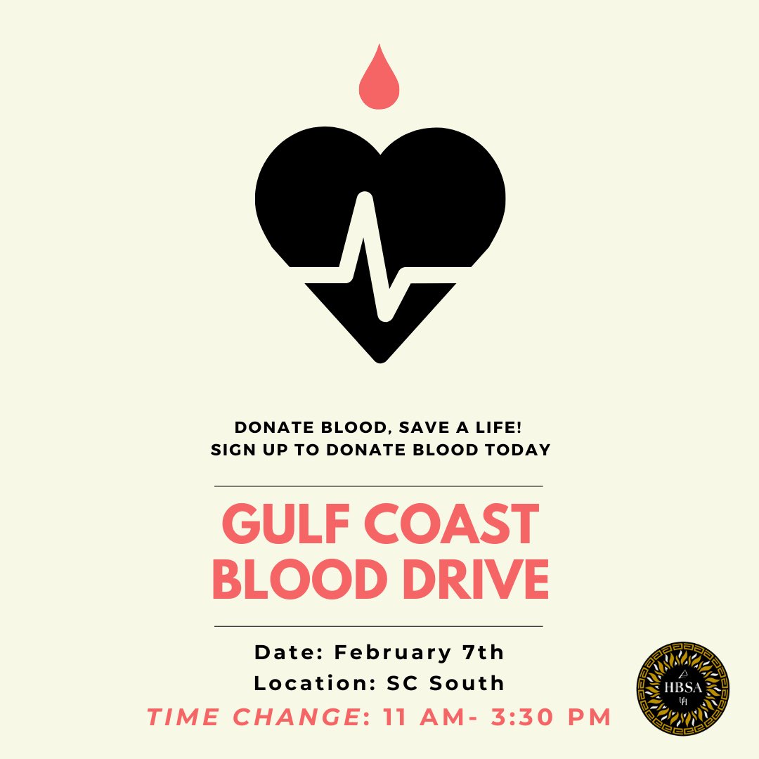 Join us this Monday starting at 11 AM at the Student Center for HBSA’s Blood Drive!! DM us for any questions 🙂 

commitforlife.org/donor/schedule…