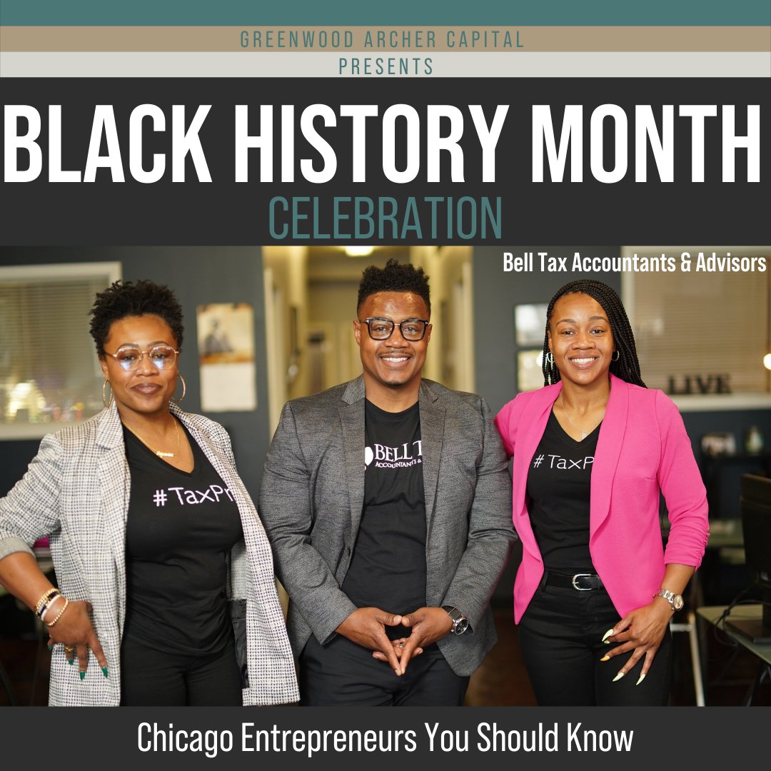 It’s #BlackHistoryMonth! GAC is highlighting “Chicago Entrepreneurs You Should Know.” Meet Bell Tax Accountants and Advisors!

Bell Tax is a family owned and operated accounting firm co-founded by Alton Bell II and Andrea Bell, MBA.  
To learn more, visit bell-tax.com.