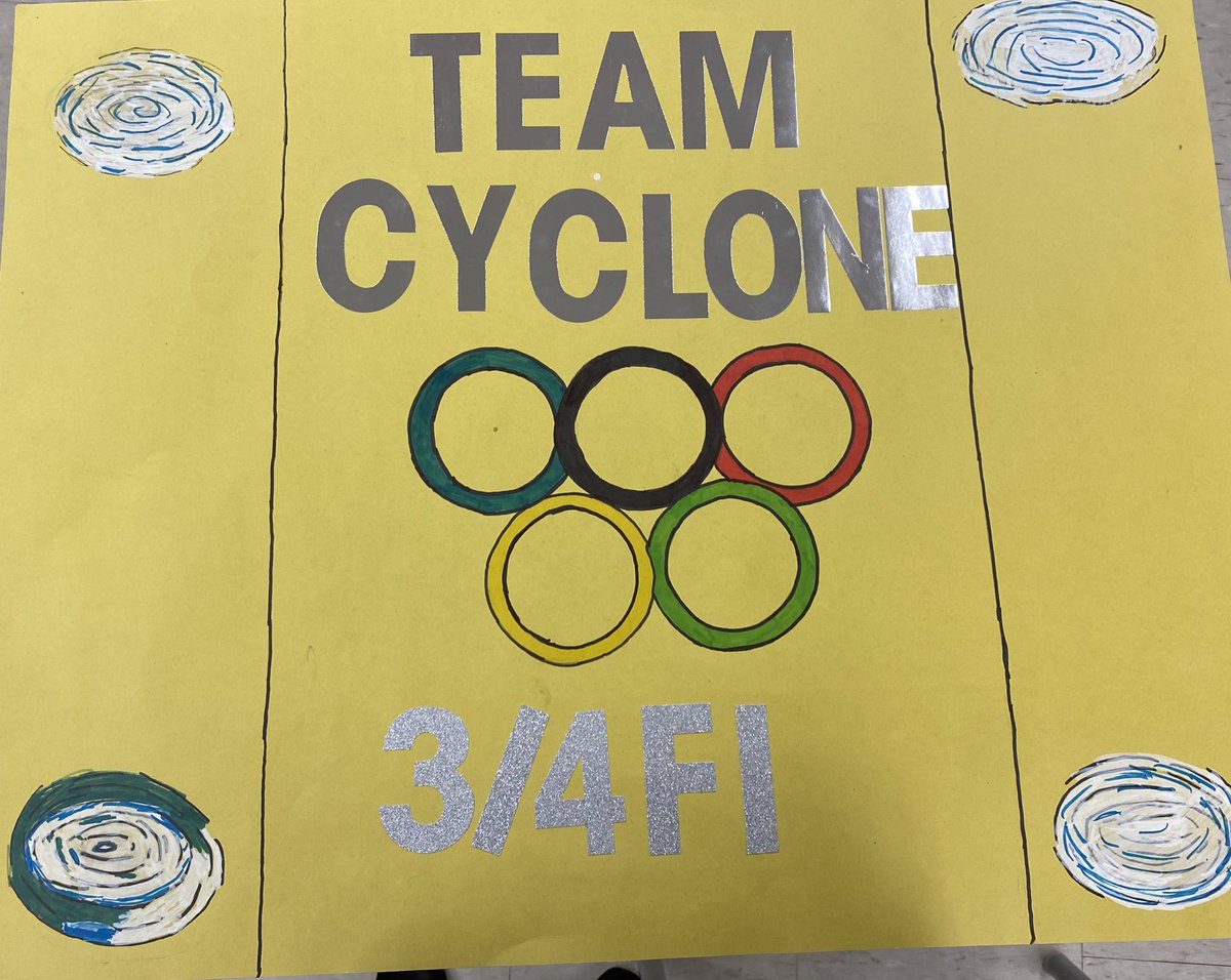 Team Cyclone is almost ready for Morton Way’s Olympics! 

We’re Team Cyclone, 
We’re here to rule! 🔥