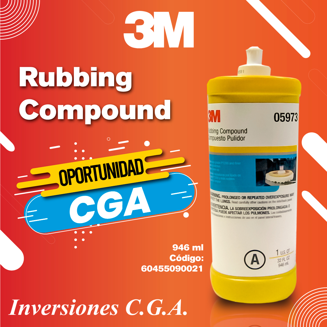 ¡Aprovecha esta OPORTUNIDAD C.G.A y solicita tu pedido YA del Rubbing Compound #3M!

Elimina rápidamente los arañazos de arena, la oxidación, las marcas de remolinos gruesos y las manchas de agua. 

#3M #rubbingcompund #funcionalidad #calidad #limpieza #pulitura #automotriz