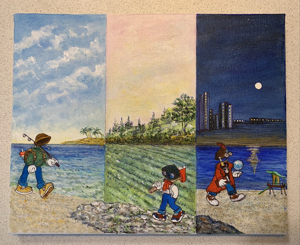 Salvalacorte's tweet photo. @Mendez_NFT @InvsbleFriends Fun fact about this fan art: it was done by no one else than my gran mother (82 years old 🤯) 

It was supposed to be a video with a camera filming from the ceiling, but she covered the camera with her head the whole time 😅Hope you love the result as much as I do ❤️ https://t.co/lfmpV5rRWQ