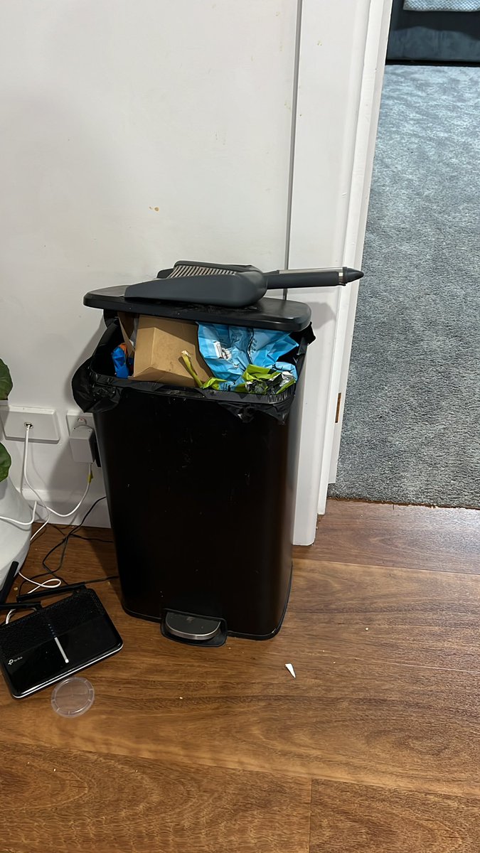 My wife and I are engaged in a fierce battle of who can fill the bin the highest without something falling out. Loser has to empty the bin.
Was my favourite game back in the share house days.