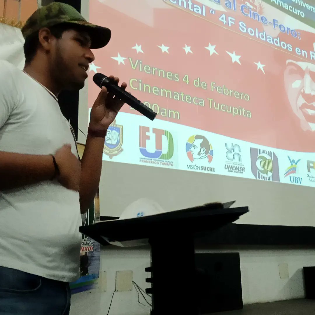deltaunefa's tweet photo. Cine-Foro del Documental "4F Soldados en Rebelión" #unefa en conjunto con el Consejo Estadal de Gestión Universitaria 
#unefaexcelenciaeducatica
@Unefa_VEN @unefasocialista @angiolillofp @lexalmeida3 @Marlonjuventud @GobLizeta https://t.co/AQU6bGUPOD